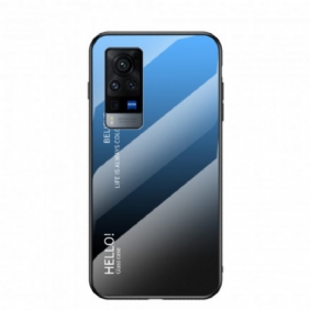 Hoesje voor Vivo X60 Pro Gehard Glas Hallo