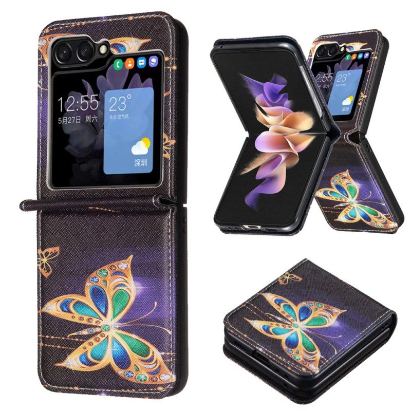 Case Hoesje Samsung Galaxy Z Flip 6 Telefoonhoesje Vlindersieraden