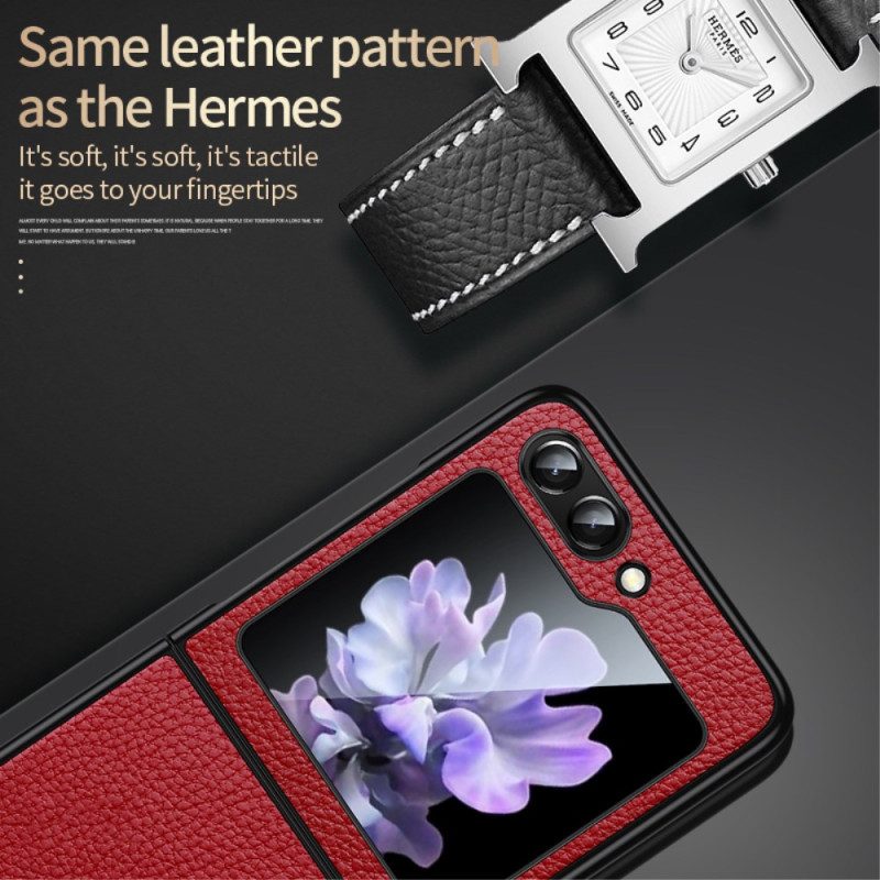 Cover Hoesje Samsung Galaxy Z Flip 6 Telefoonhoesje Litchi-textuur Sulada