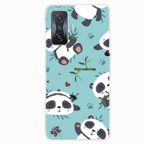 Hoesje voor Poco F4 GT Stelletje Panda's