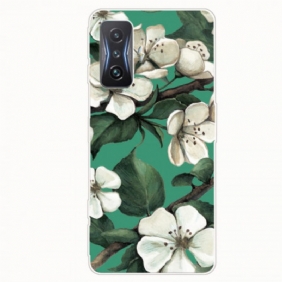 Telefoonhoesje voor Poco F4 GT Witte Bloemen