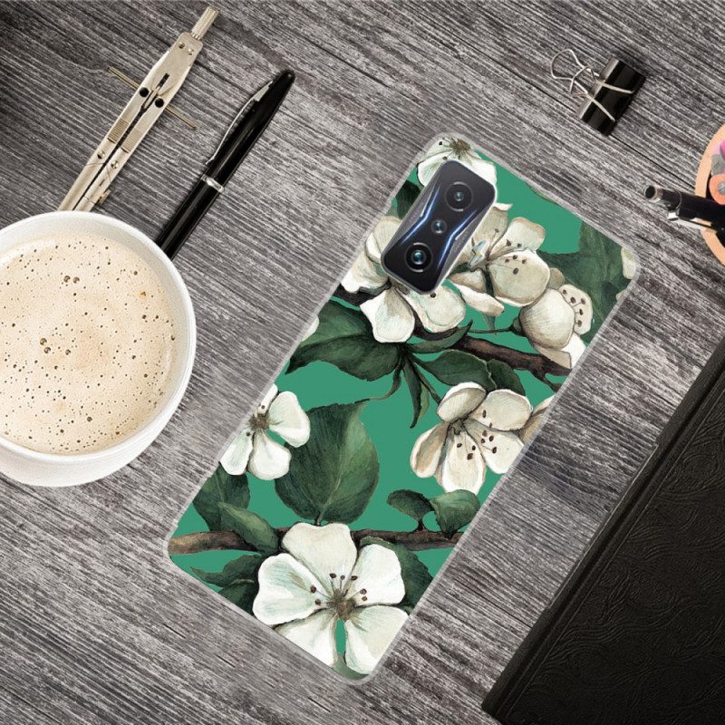 Telefoonhoesje voor Poco F4 GT Witte Bloemen