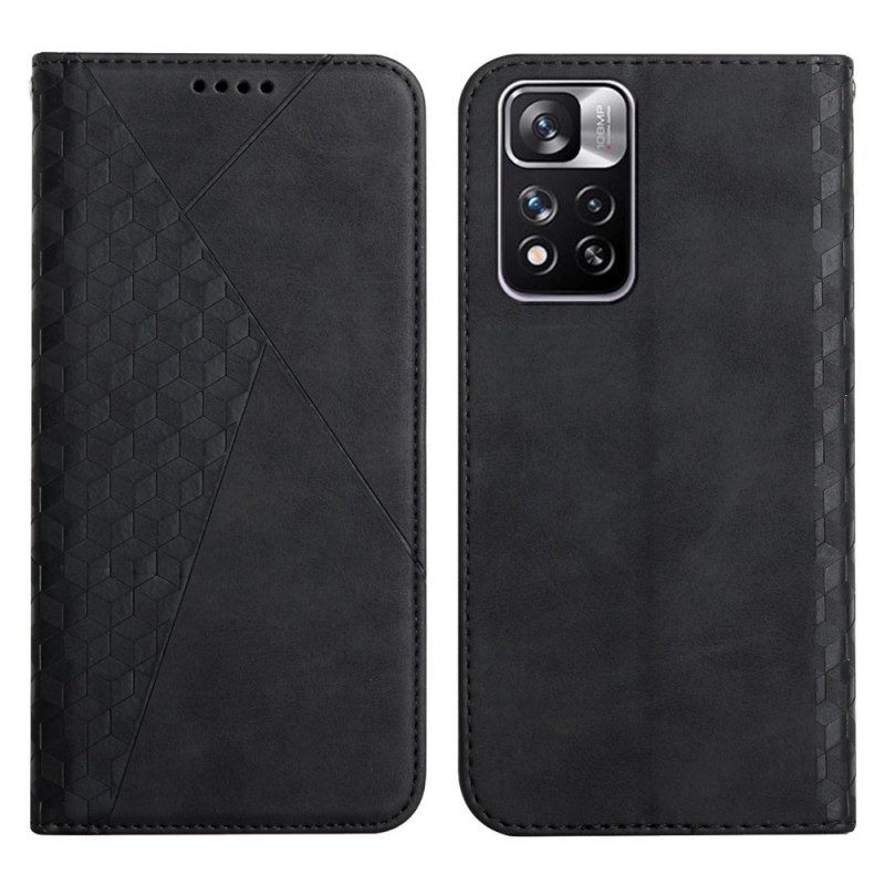 Bescherming Hoesje voor Xiaomi Redmi Note 11 Pro Plus 5G Folio-hoesje 3d-patroon Met Leereffect