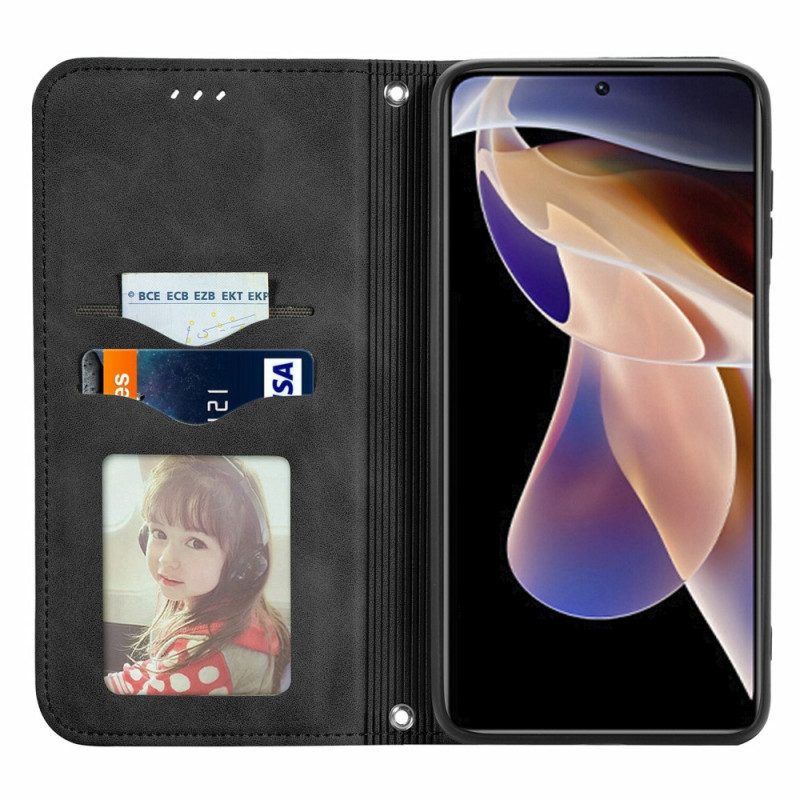 Bescherming Hoesje voor Xiaomi Redmi Note 11 Pro Plus 5G Folio-hoesje Retro