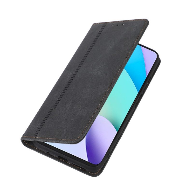 Bescherming Hoesje voor Xiaomi Redmi Note 11 Pro Plus 5G Folio-hoesje Stijl Lederen Lijn