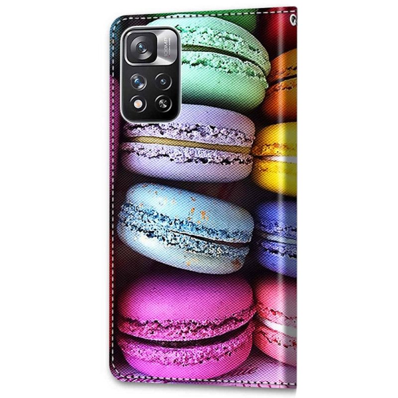 Flip Case voor Xiaomi Redmi Note 11 Pro Plus 5G Macarons