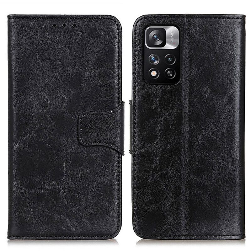 Flip Case voor Xiaomi Redmi Note 11 Pro Plus 5G Split Lederen Omkeerbare Sluiting