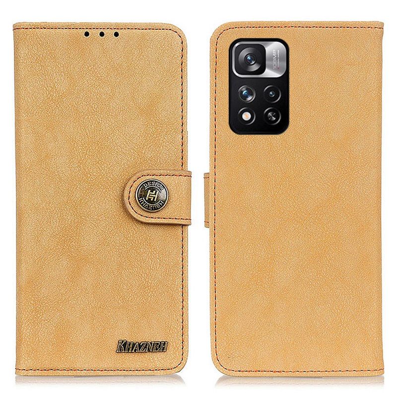 Folio-hoesje voor Xiaomi Redmi Note 11 Pro Plus 5G Khazneh Retro Splitleer