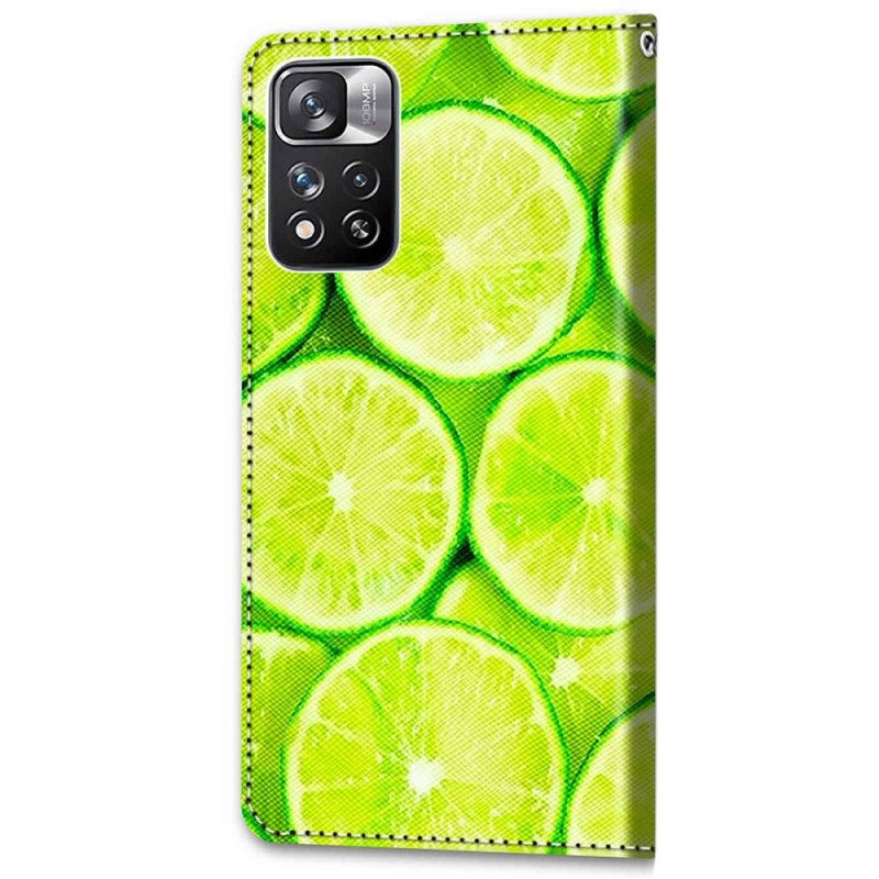 Folio-hoesje voor Xiaomi Redmi Note 11 Pro Plus 5G Limoenen