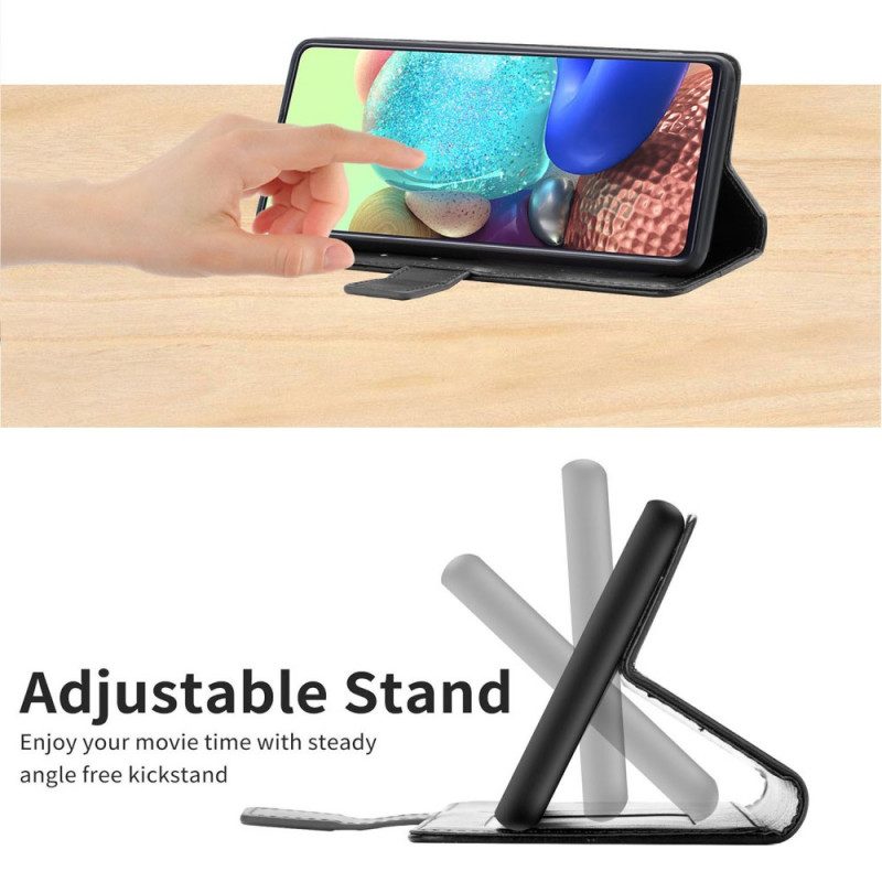 Folio-hoesje voor Xiaomi Redmi Note 11 Pro Plus 5G Met Ketting Strappy Geometrische Lederen Stijl