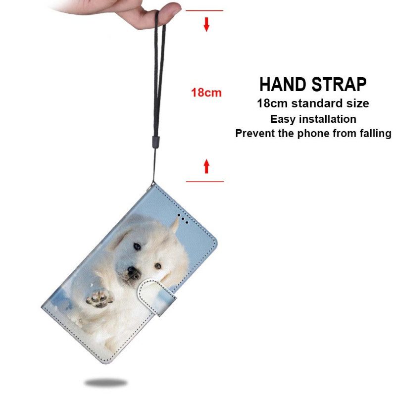 Folio-hoesje voor Xiaomi Redmi Note 11 Pro Plus 5G Met Ketting String Hond