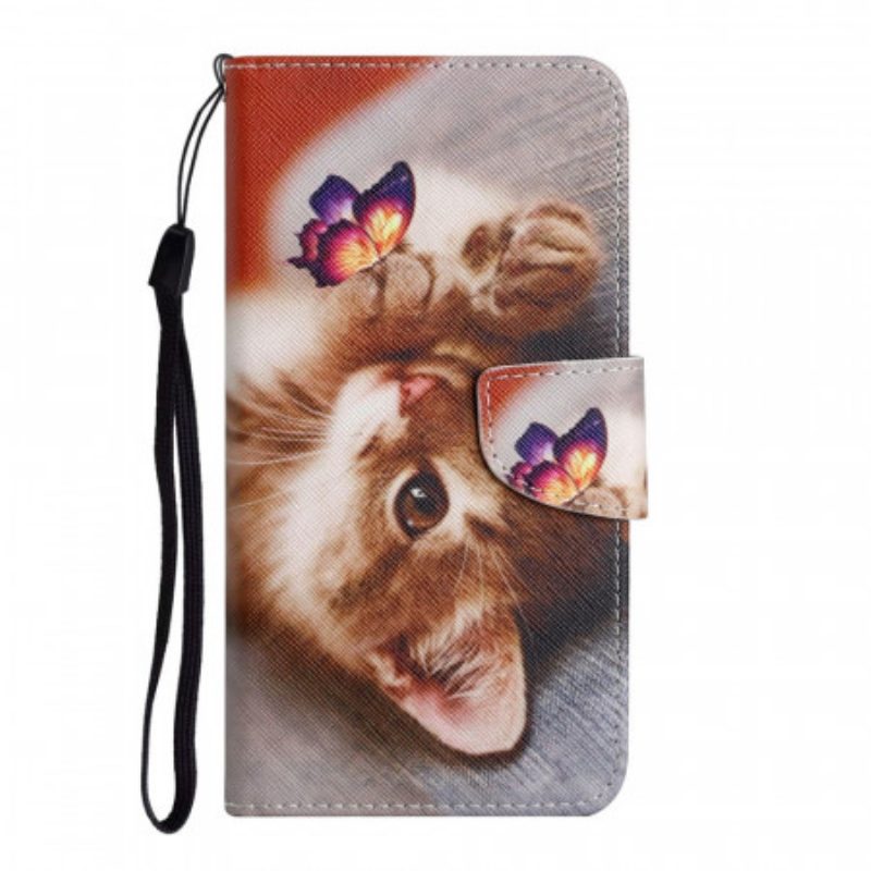 Folio-hoesje voor Xiaomi Redmi Note 11 Pro Plus 5G Mijn Kitten En Vlinder