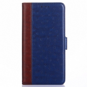 Folio-hoesje voor Xiaomi Redmi Note 11 Pro Plus 5G Struisvogel Huidtextuur