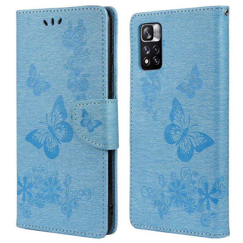 Folio-hoesje voor Xiaomi Redmi Note 11 Pro Plus 5G Vlinders