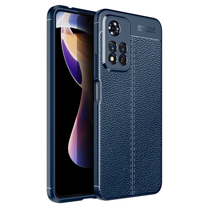 Hoesje voor Xiaomi Redmi Note 11 Pro Plus 5G Dubbellijnig Litchi-leereffect