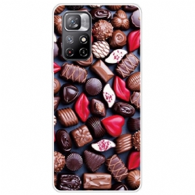 Hoesje voor Xiaomi Redmi Note 11 Pro Plus 5G Flexibele Chocolade