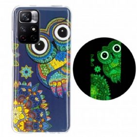 Hoesje voor Xiaomi Redmi Note 11 Pro Plus 5G Fluorescerende Uil Mandala