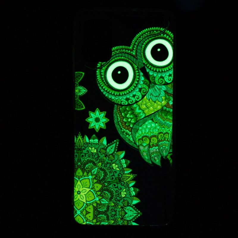 Hoesje voor Xiaomi Redmi Note 11 Pro Plus 5G Fluorescerende Uil Mandala