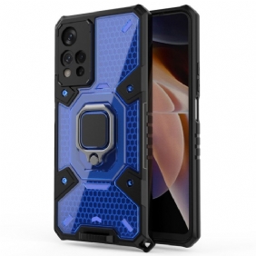 Hoesje voor Xiaomi Redmi Note 11 Pro Plus 5G Honingraat Met Ring