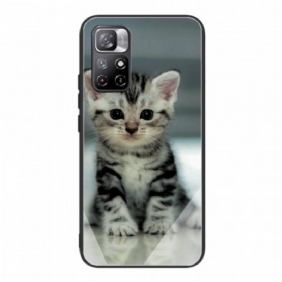 Hoesje voor Xiaomi Redmi Note 11 Pro Plus 5G Kitten Gehard Glas