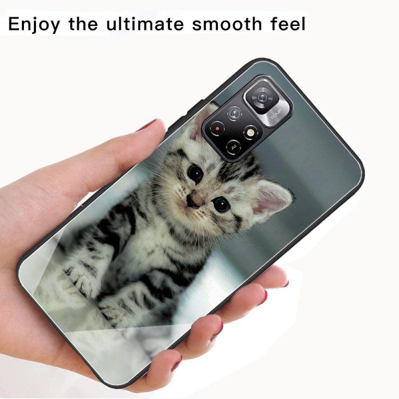 Hoesje voor Xiaomi Redmi Note 11 Pro Plus 5G Kitten Gehard Glas