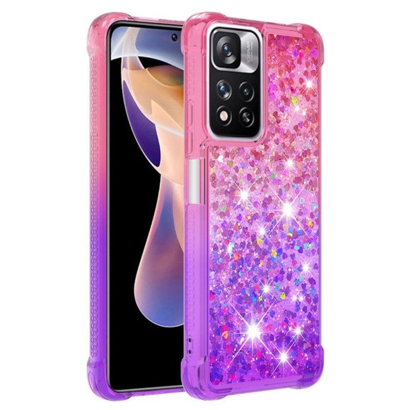 Hoesje voor Xiaomi Redmi Note 11 Pro Plus 5G Kleur Pailletten