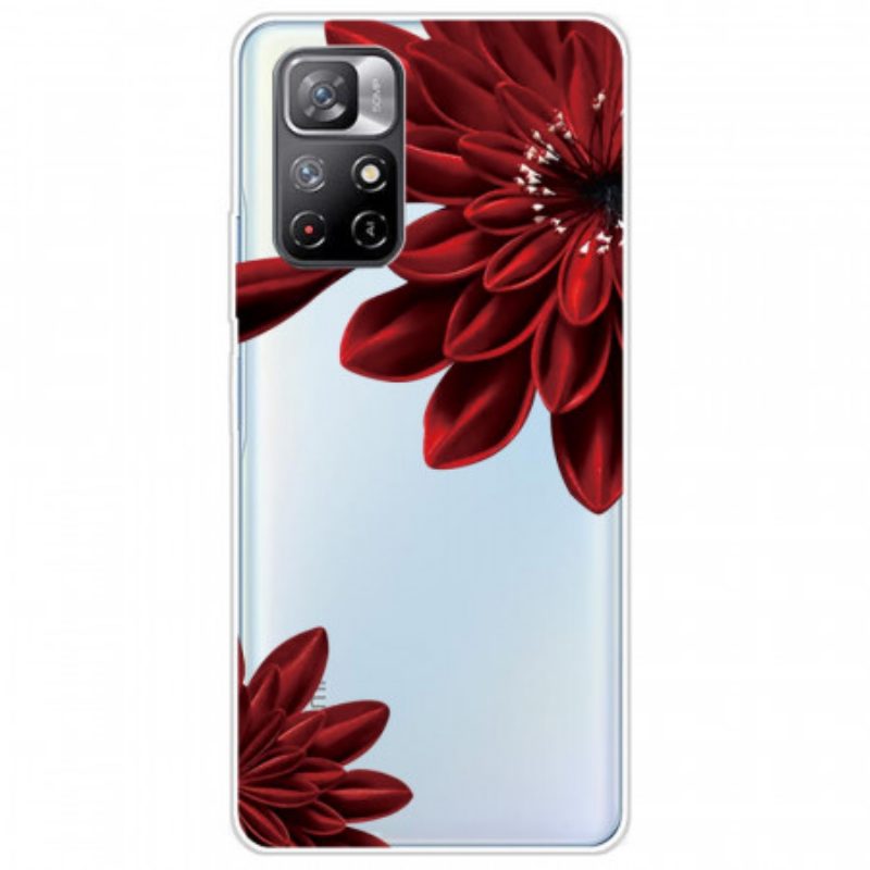 Hoesje voor Xiaomi Redmi Note 11 Pro Plus 5G Rode Bloemen