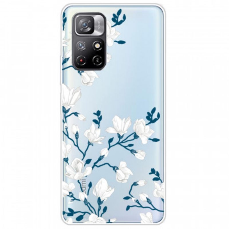 Hoesje voor Xiaomi Redmi Note 11 Pro Plus 5G Witte Bloemen