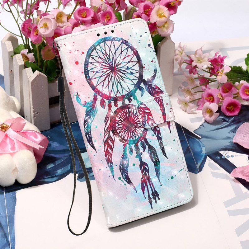 Leren Hoesje voor Xiaomi Redmi Note 11 Pro Plus 5G Aquarel Dromenvanger