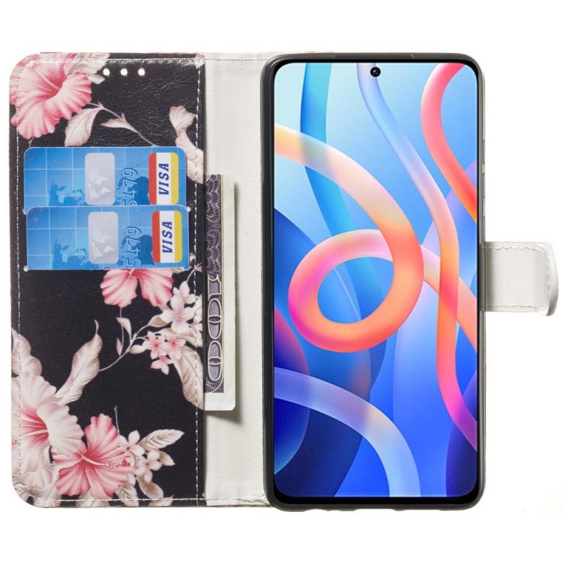 Leren Hoesje voor Xiaomi Redmi Note 11 Pro Plus 5G De Bloemenstijl