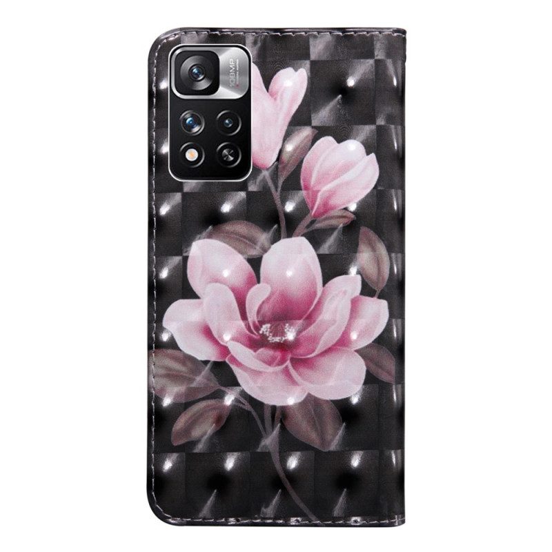 Leren Hoesje voor Xiaomi Redmi Note 11 Pro Plus 5G Bloesem Bloemen