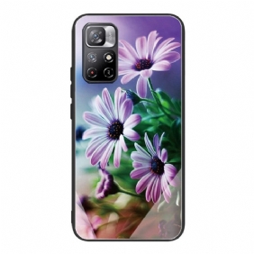 Telefoonhoesje voor Xiaomi Redmi Note 11 Pro Plus 5G Bloemen Van Gehard Glas