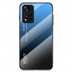 Telefoonhoesje voor Xiaomi Redmi Note 11 Pro Plus 5G Gehard Glas Hallo