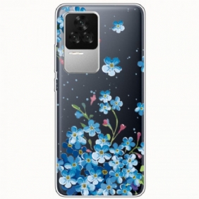 Hoesje voor Poco F4 Blauwe Bloemen