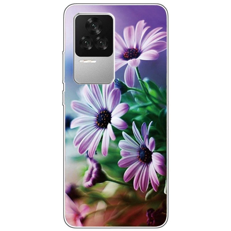 Hoesje voor Poco F4 Bloemen Siliconen