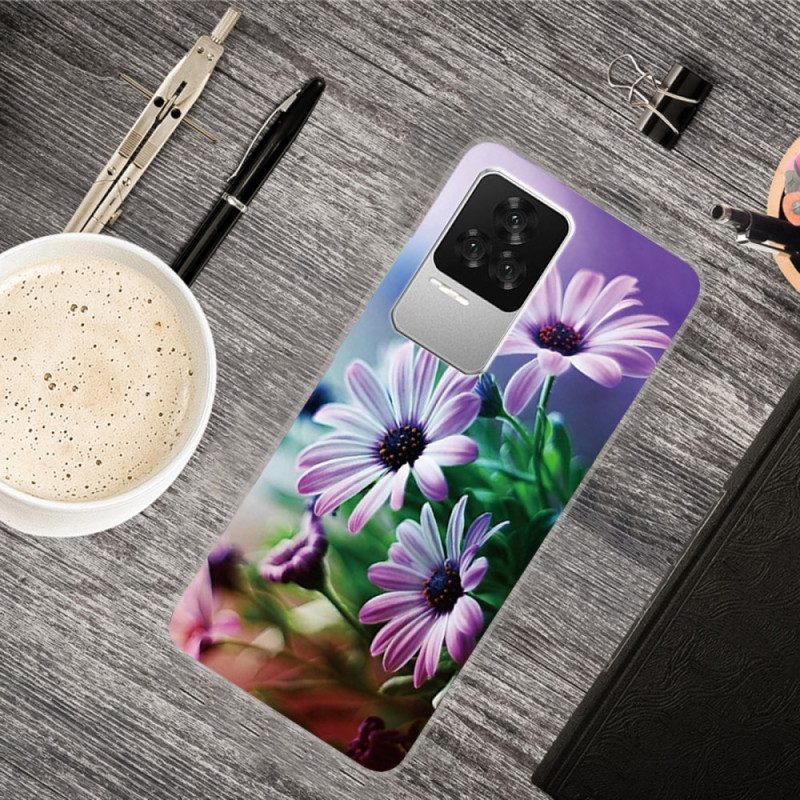 Hoesje voor Poco F4 Bloemen Siliconen