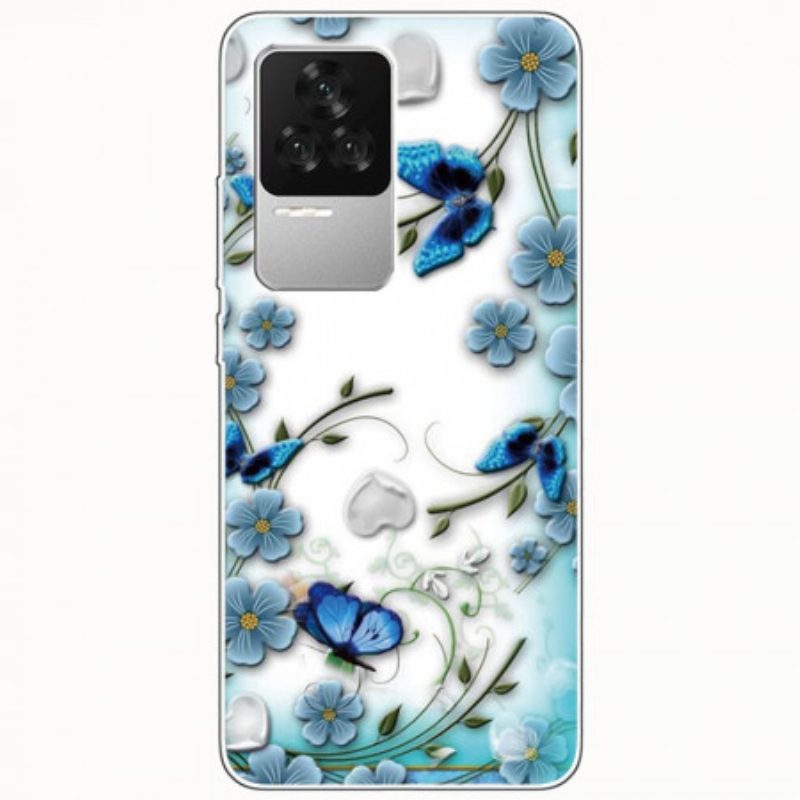 Hoesje voor Poco F4 Bloemen En Vlinders