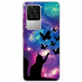 Hoesje voor Poco F4 Space Cat Siliconen