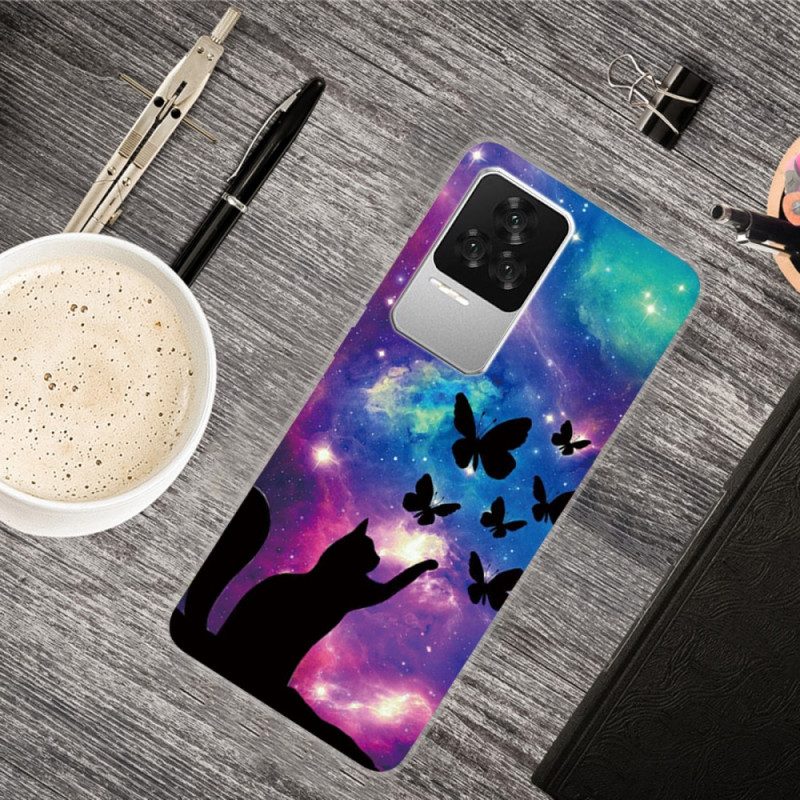 Hoesje voor Poco F4 Space Cat Siliconen