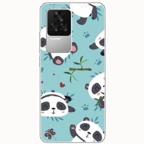 Hoesje voor Poco F4 Stelletje Panda's