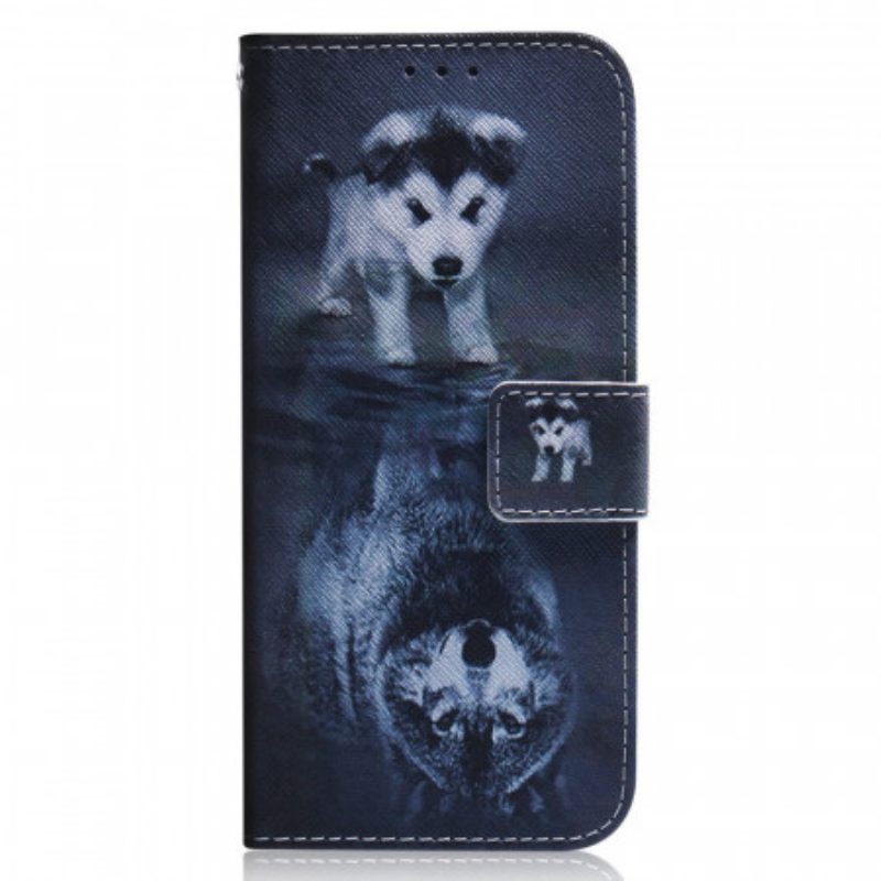 Leren Hoesje voor Poco F4 Puppy-droom