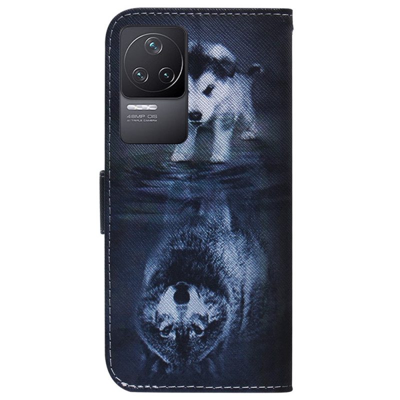 Leren Hoesje voor Poco F4 Puppy-droom