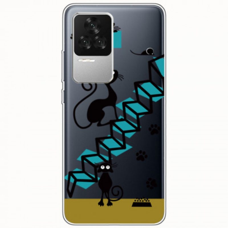 Telefoonhoesje voor Poco F4 Katten Op De Trap