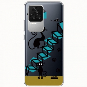 Telefoonhoesje voor Poco F4 Katten Op De Trap