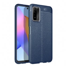 Hoesje voor Honor 10X Lite Dubbellijnig Litchi-leereffect