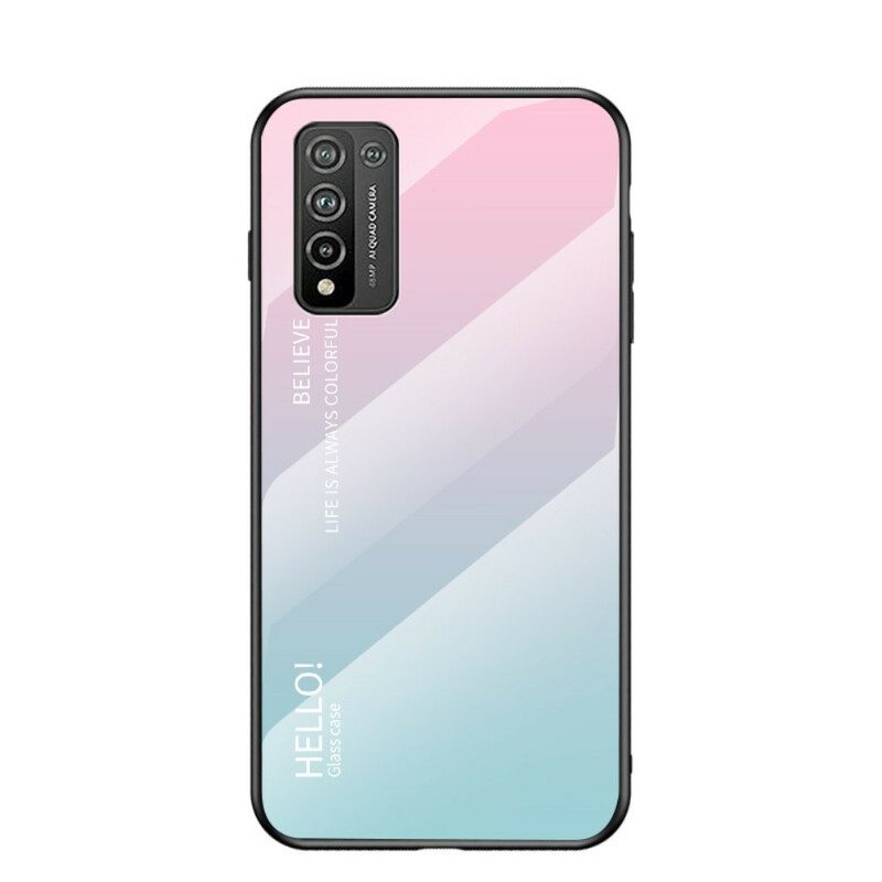 Hoesje voor Honor 10X Lite Gehard Glas Hallo