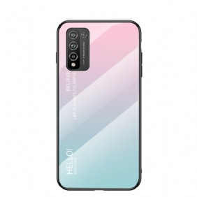 Hoesje voor Honor 10X Lite Gehard Glas Hallo