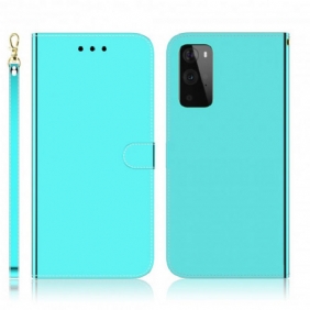 Flip Case voor OnePlus 9 Pro Spiegelhoes Van Imitatieleer