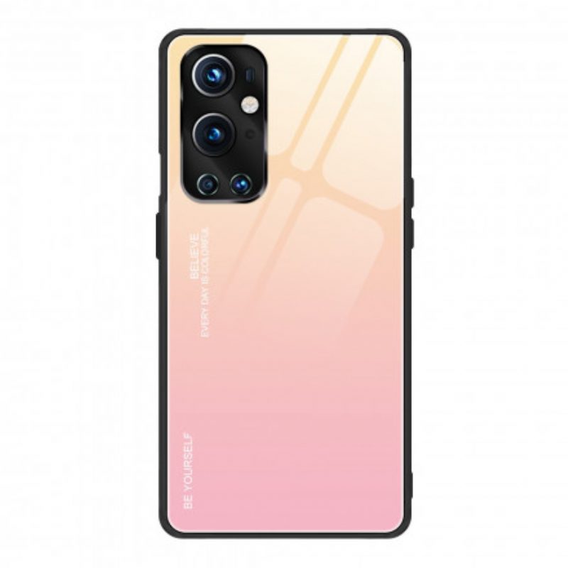 Telefoonhoesje voor OnePlus 9 Pro Gehard Glas Wees Jezelf