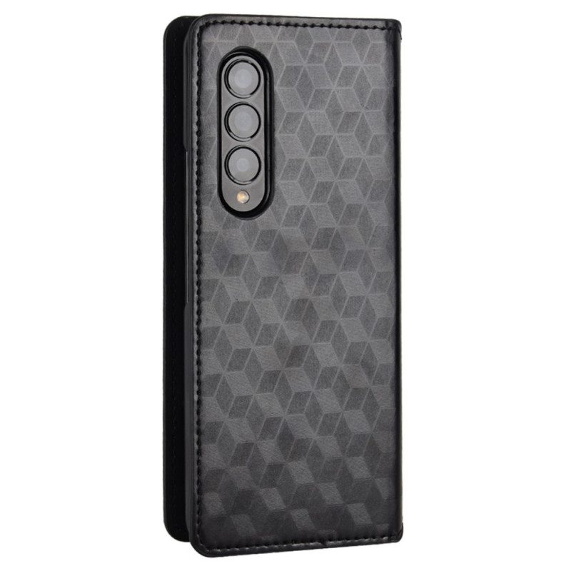 Bescherming Hoesje voor Samsung Galaxy Z Fold 4 Folio-hoesje 3d Kubus